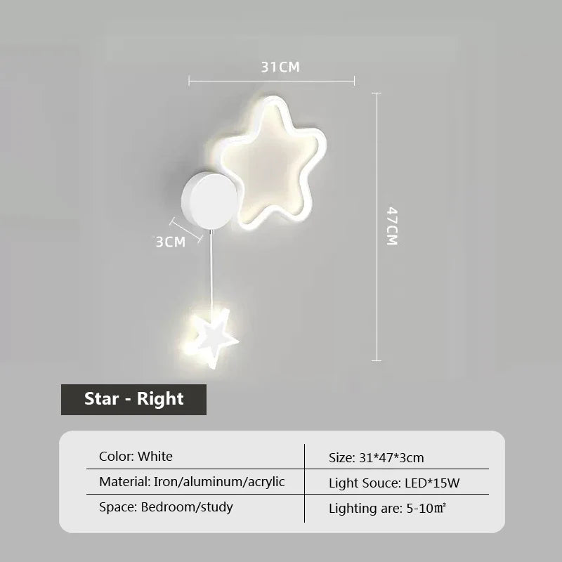 Dreamscape - Clouds Star Moon Wall Lamp