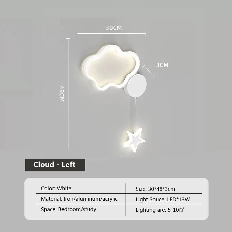 Dreamscape - Clouds Star Moon Wall Lamp