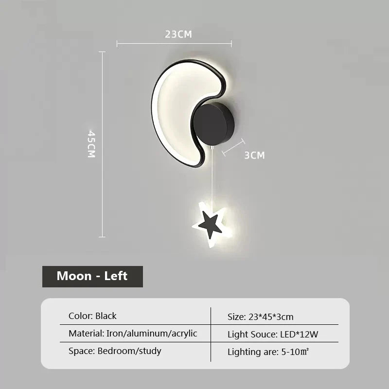 Dreamscape - Clouds Star Moon Wall Lamp