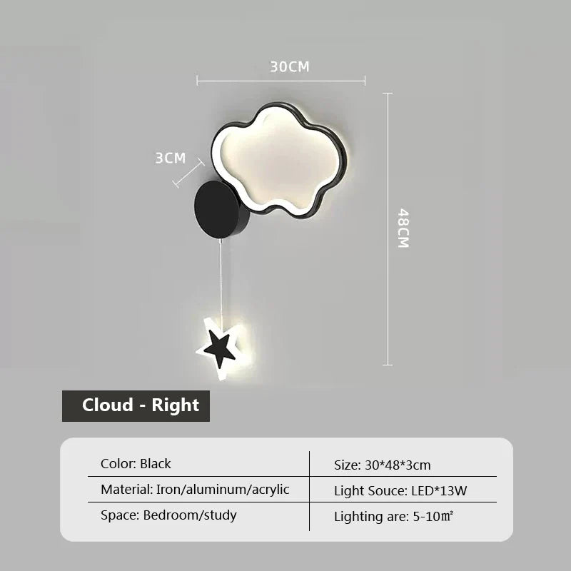 Dreamscape - Clouds Star Moon Wall Lamp