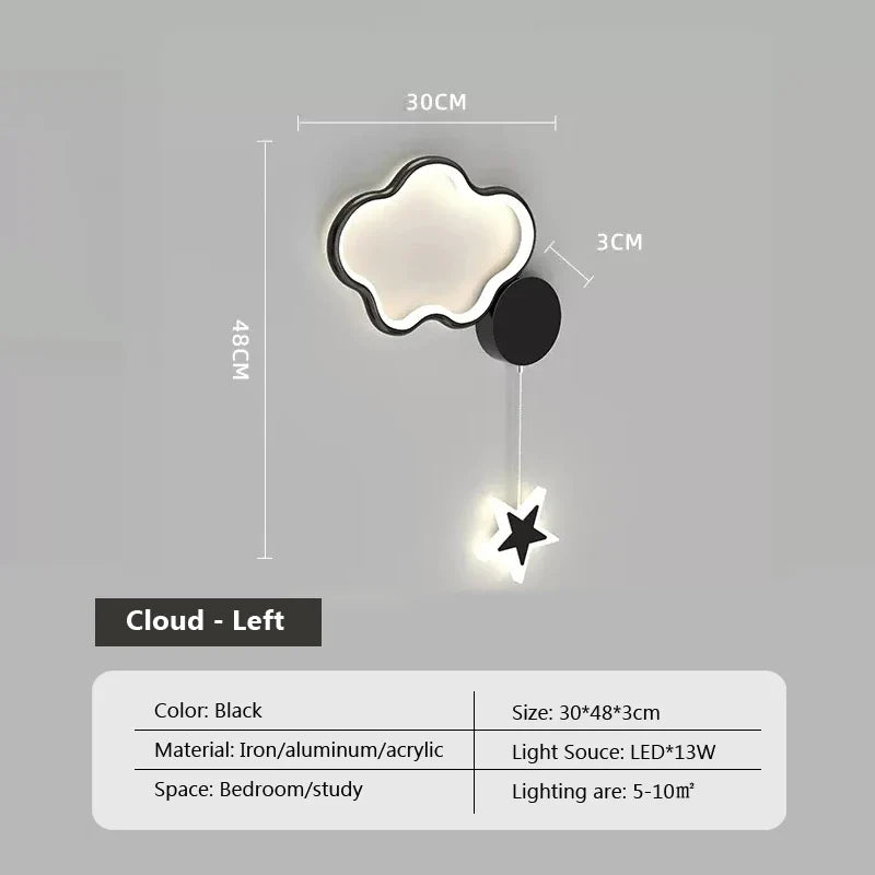 Dreamscape - Clouds Star Moon Wall Lamp