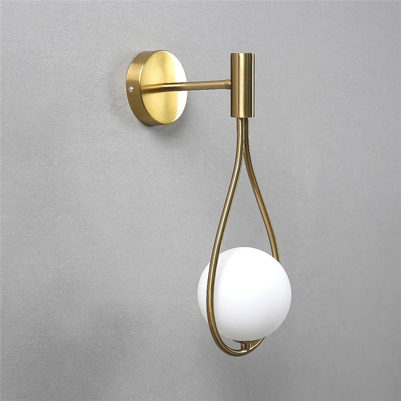 ZenithGlass - Metal Glass Ball Wall Lamp