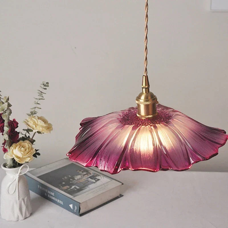 FloraShine - Elegant Pendant Lamp with Flowers 