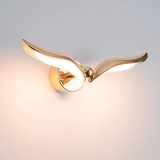 GoldenHorizon - Meeuwvormige Wandlamp in Goud