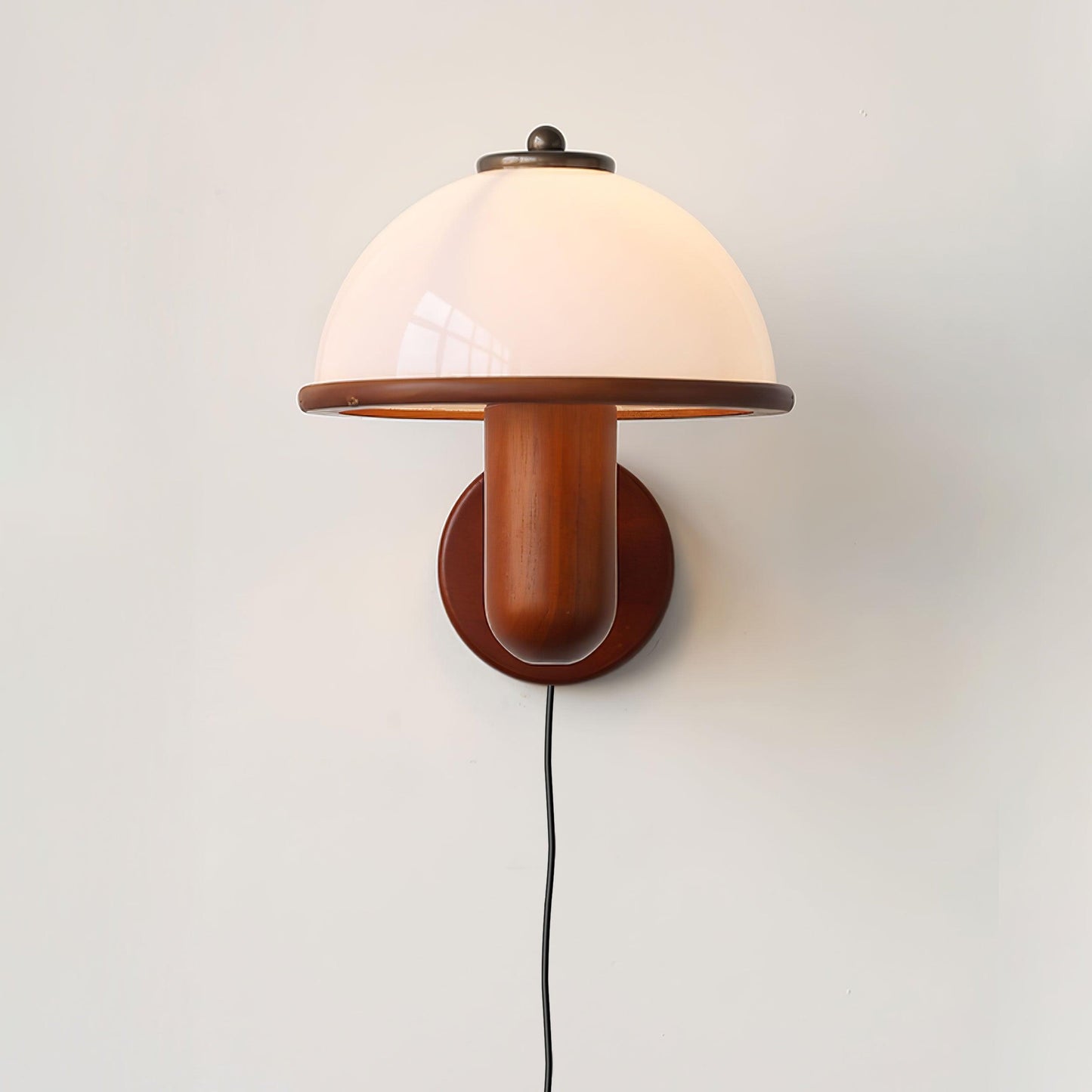 Mushroom Glow - Wooden mushroom wall lamp 