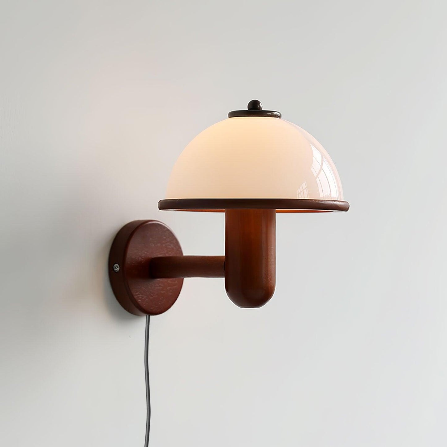 Mushroom Glow - Wooden mushroom wall lamp 