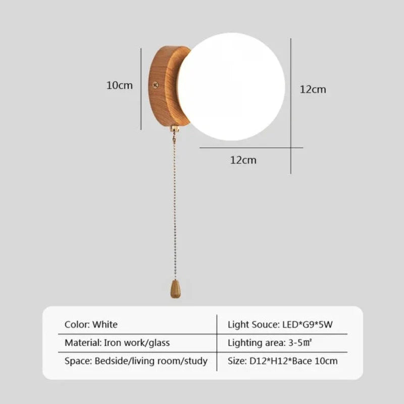 AuraGlimmer - Ronde Glas Wandlampen