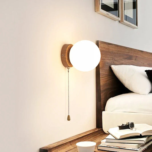 AuraGlimmer - Round Glass Wall Lamps