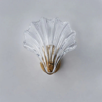 CoralGlimmer - Shell Shaped Glass Wall Lamp 