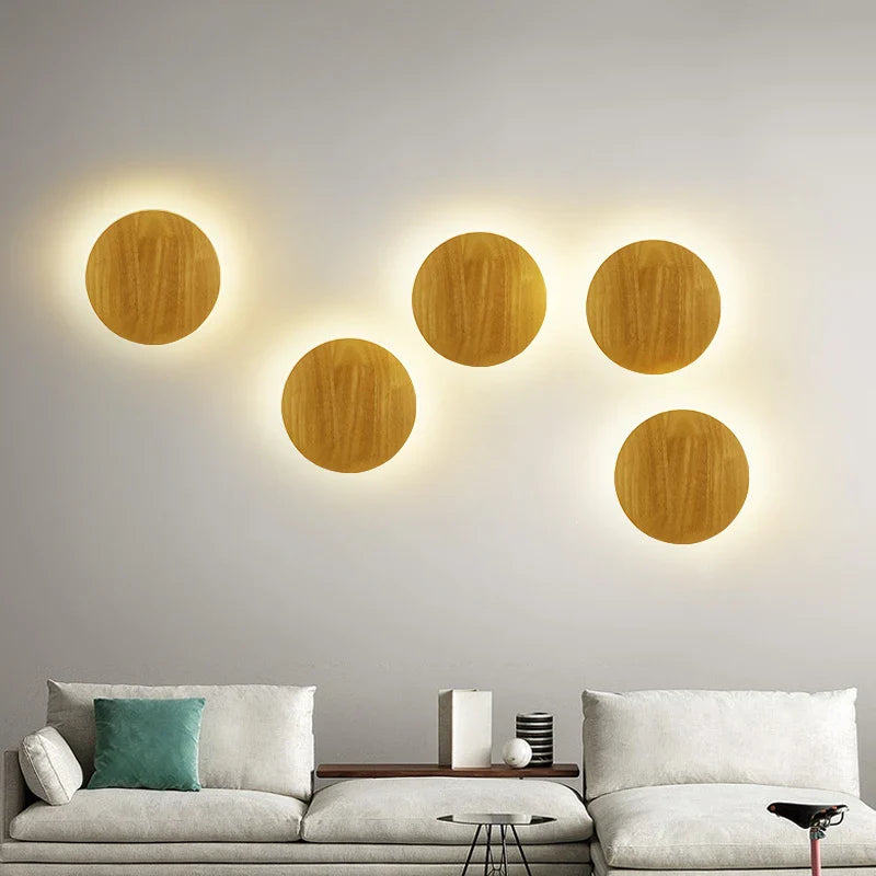 LuxeRadiant - Scandinavian Wooden Wall Lamp