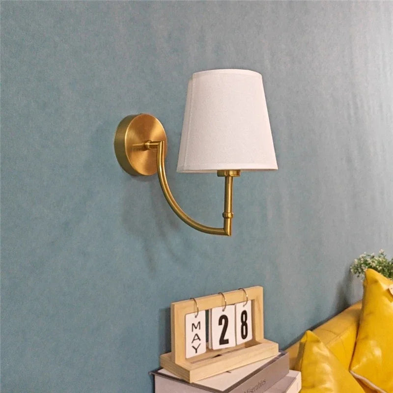 LuminaLuxe - Contemporary Linen Wall Lamp 