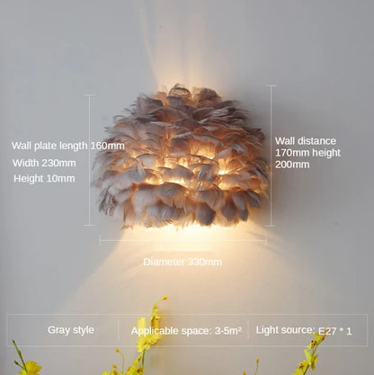 QuillShine - Feather Wall Lamp 