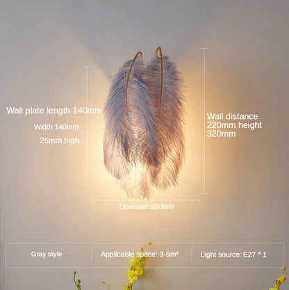 QuillShine - Feather Wall Lamp 