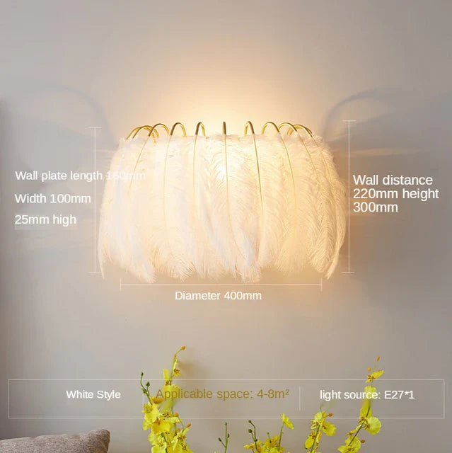 QuillShine - Feather Wall Lamp 