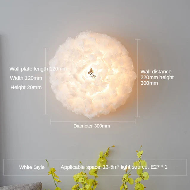 QuillShine - Feather Wall Lamp 