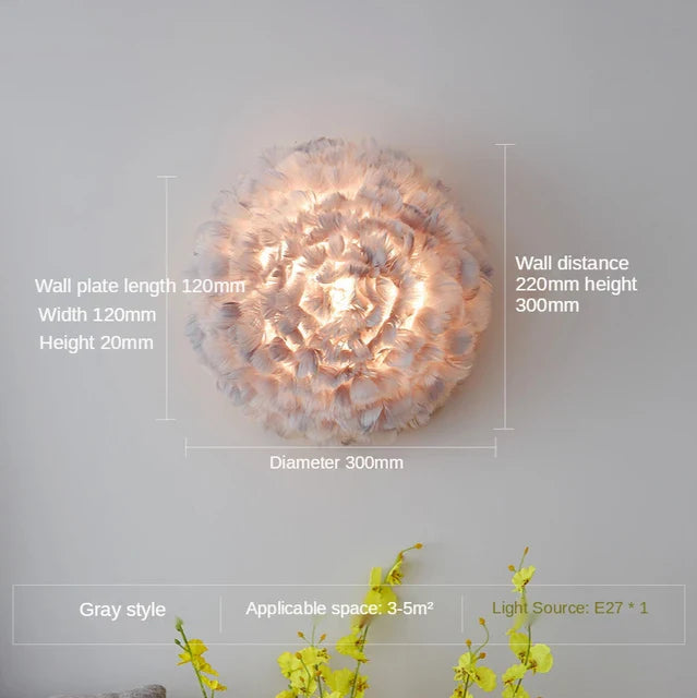 QuillShine - Feather Wall Lamp 