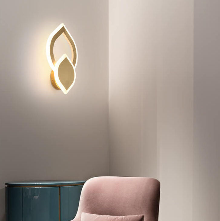 ColorLicht - Modern LED wall lamp in leaf shape with 3 interchangeable colors 