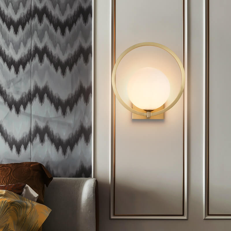 GloedSphere - Modern wall lamp with round glass ball and 1 light point 