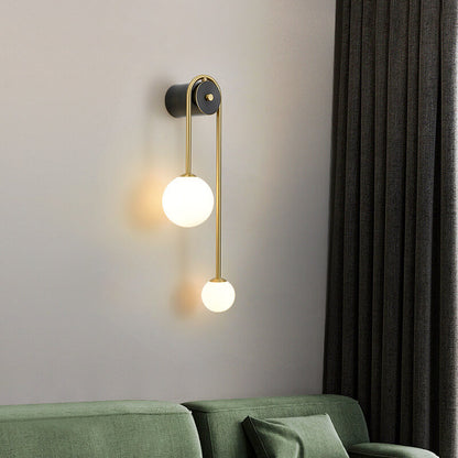 GloedGlas - Stylish glass wall lamp with 2 lights 