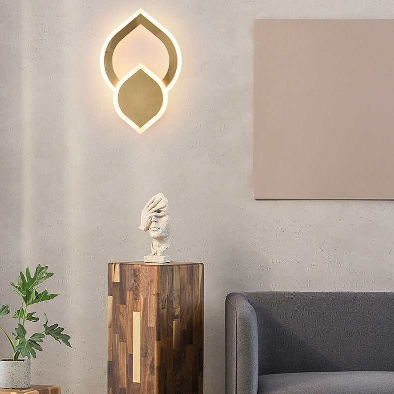 ColorLicht - Modern LED wall lamp in leaf shape with 3 interchangeable colors 