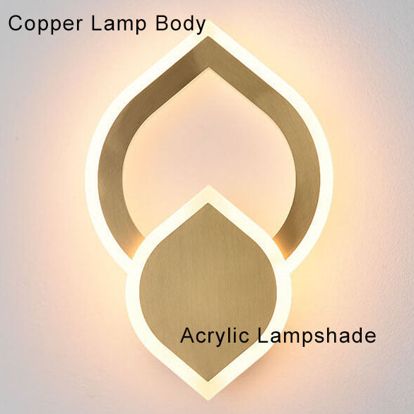 ColorLicht - Modern LED wall lamp in leaf shape with 3 interchangeable colors 