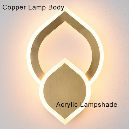 ColorLicht - Modern LED wall lamp in leaf shape with 3 interchangeable colors 