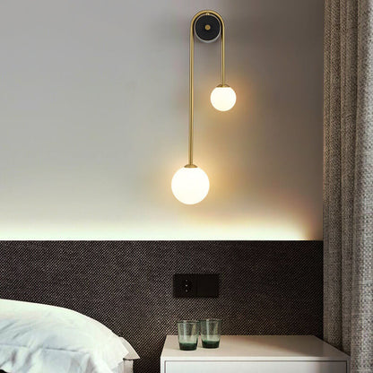 GloedGlas - Stylish glass wall lamp with 2 lights 