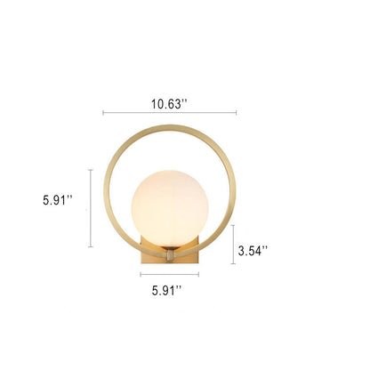 GloedSphere - Modern wall lamp with round glass ball and 1 light point 