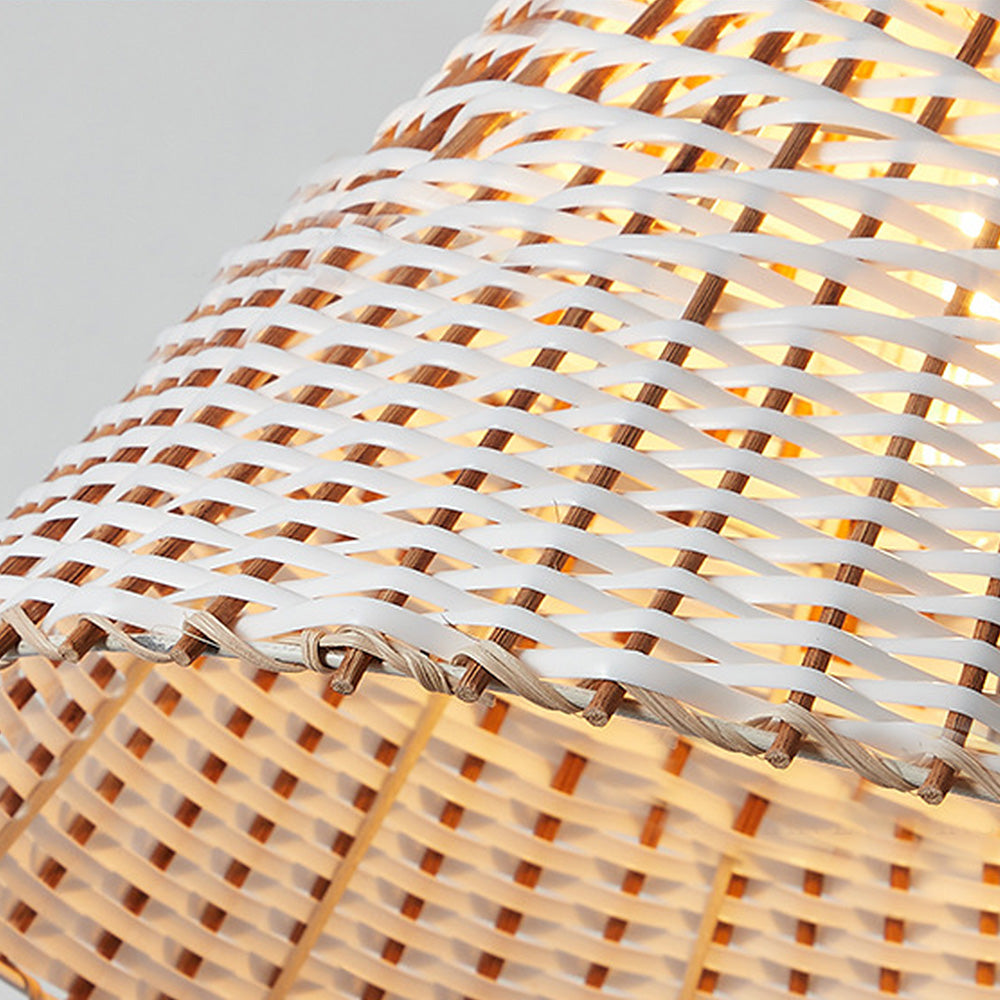 Boho Pendant Lamp Made of Hand-Woven Reed