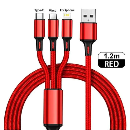 3-in-1 USB Cable Type C – Universal Charging and Data Cable