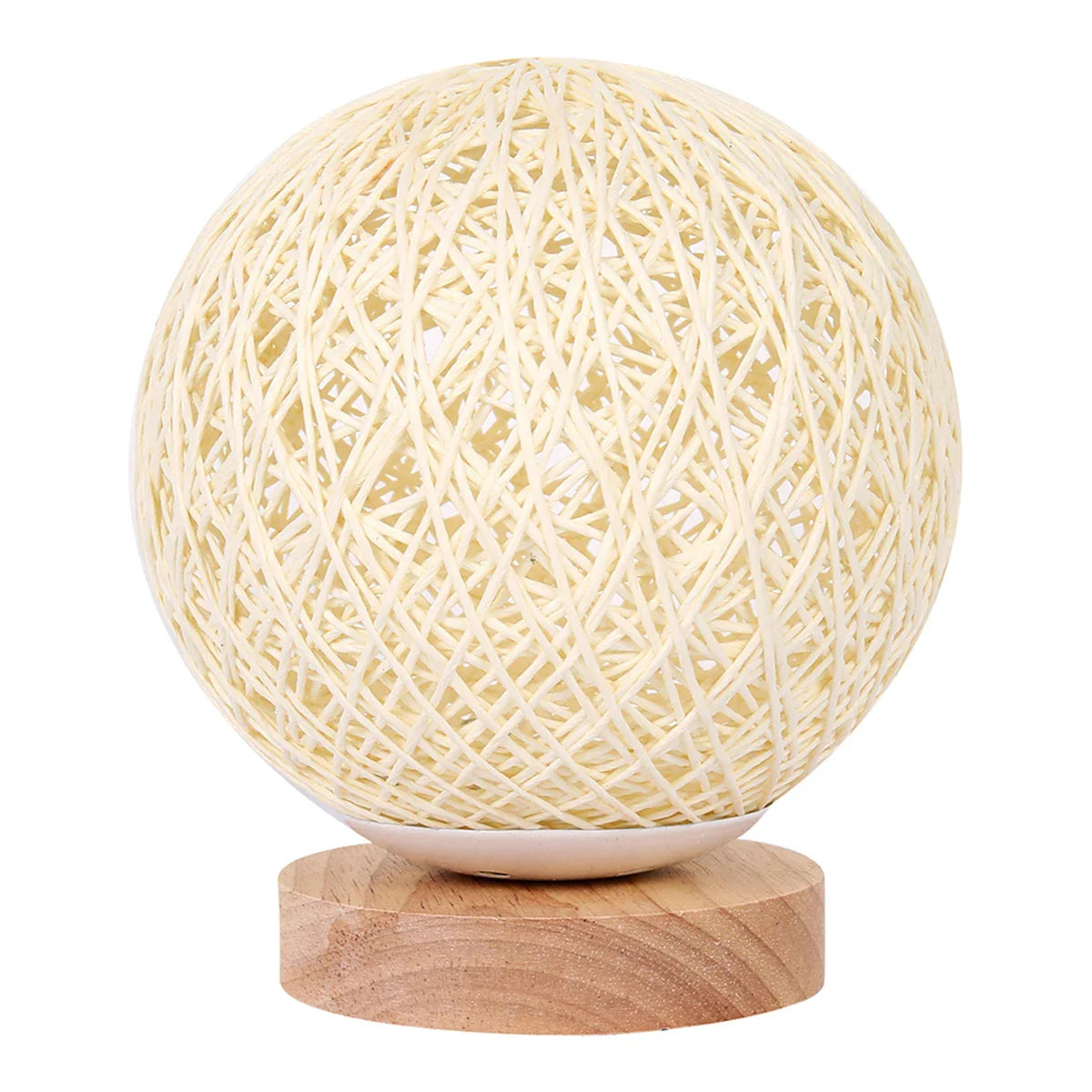 WovenGlow - Rattan Ball Table Lamp