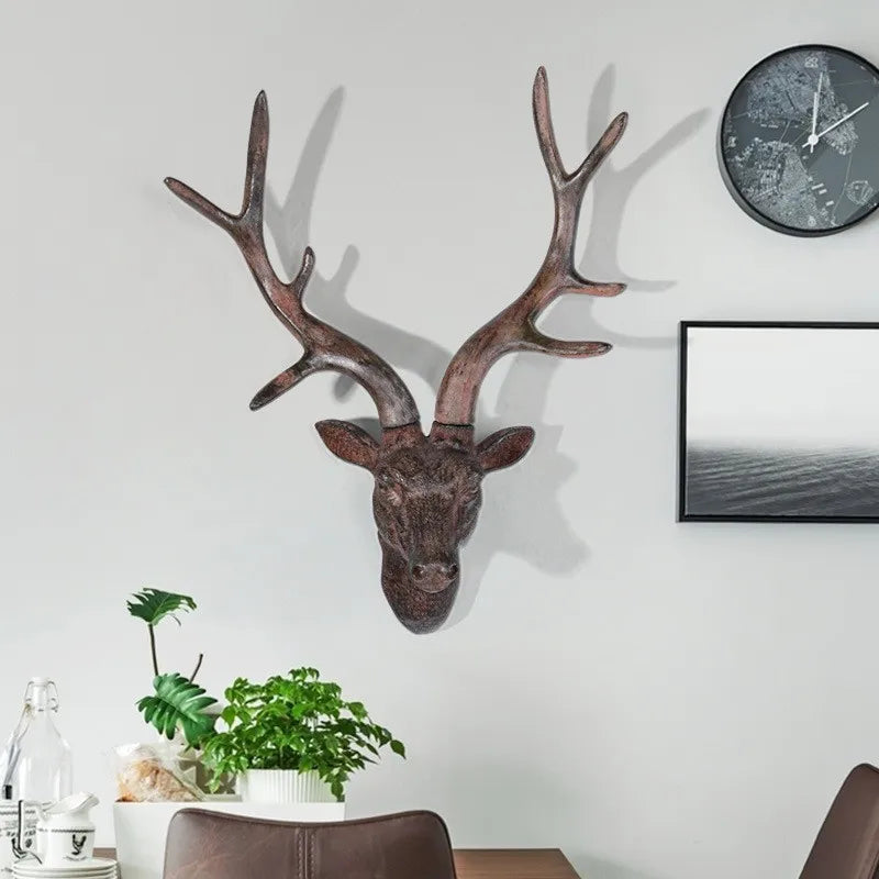 RusticReindeer - Gewei Wanddecoratie