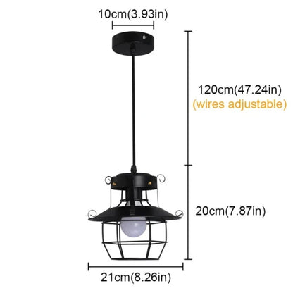 AntiqueCage - Industrial Hanging Ceiling Lamp