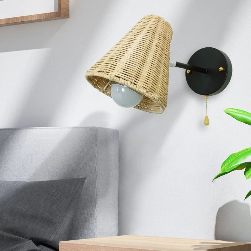 EcoLux - Rotating Woven Wall Lamp