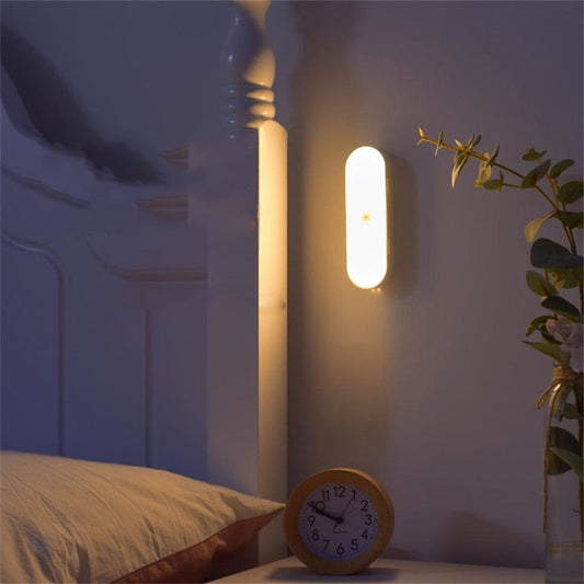 LED USB Rechargeable Wireless Motion Sensor Wall Lamp