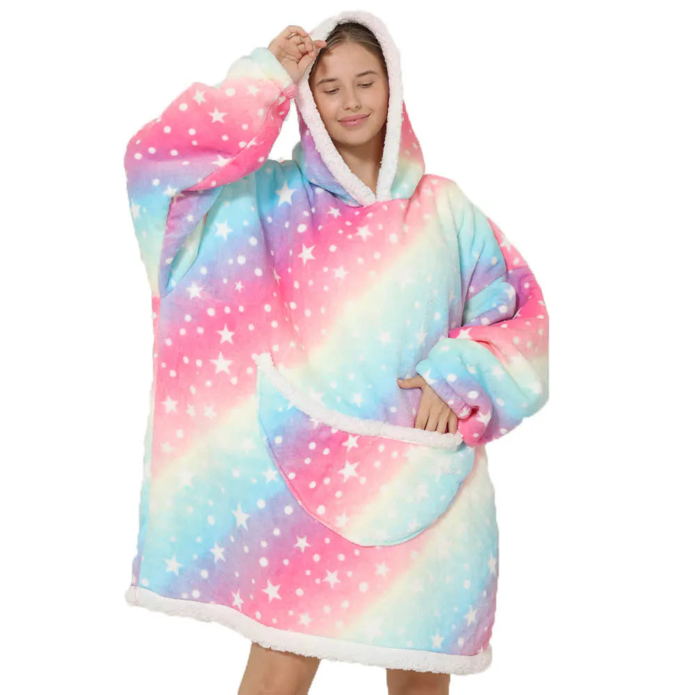 SnugJoy - Fleece Blanket with Hood 