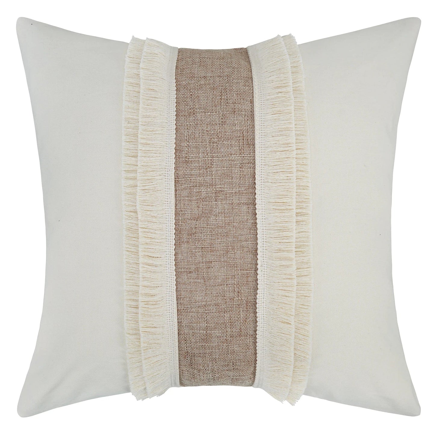 GeoBoho - Beige Cushion Cover with Geometric Pattern for Hu decoration