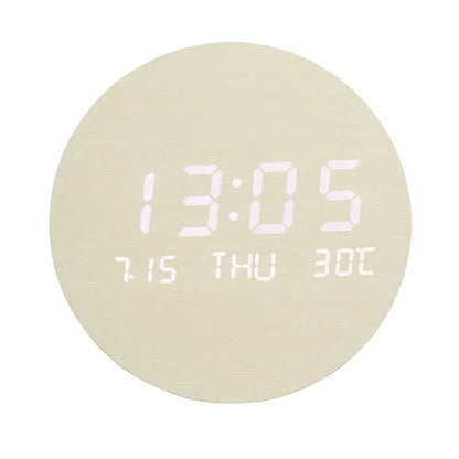 EcoChime – Wooden Desk Clock with Alarm and LED Display