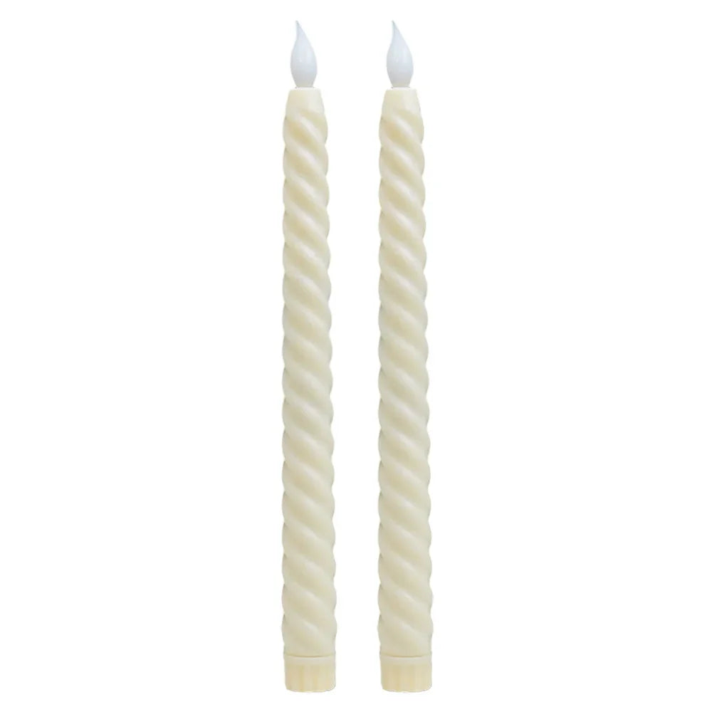 Candlestick 3D - Long LED Candles with 3D Wick for Christmas