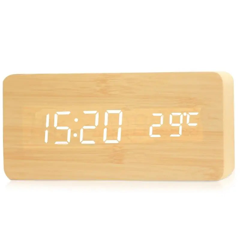 WoodTime – Digitale Houten Wekker met LED Display