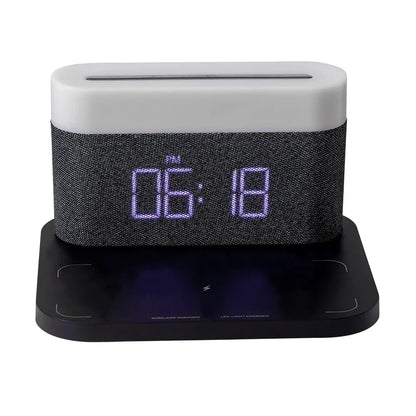 Multifunctional - 15W Charging Station with Illuminated Alarm 