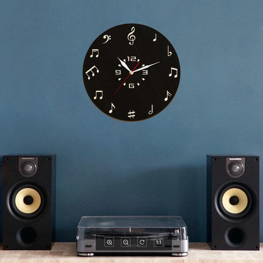 MelodieGlow - Stylish Music Notation Wall Clock