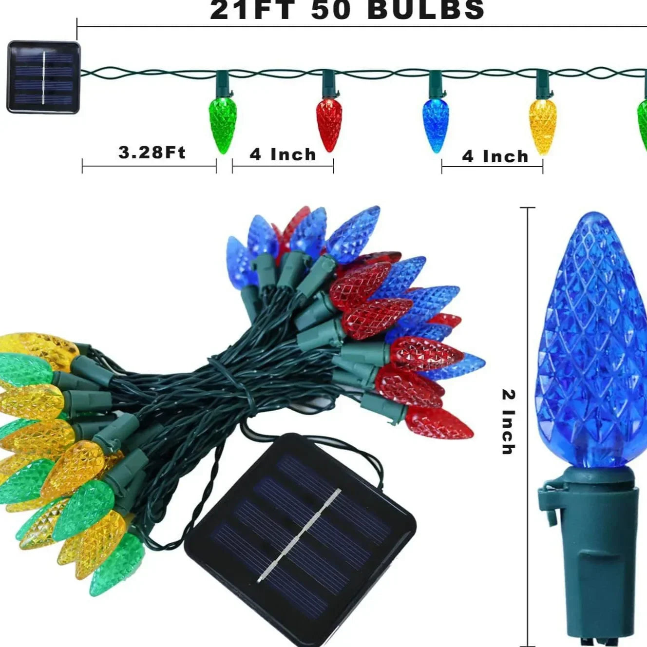 Fruite - Zonne-Lampen C6 voor Kerstmis