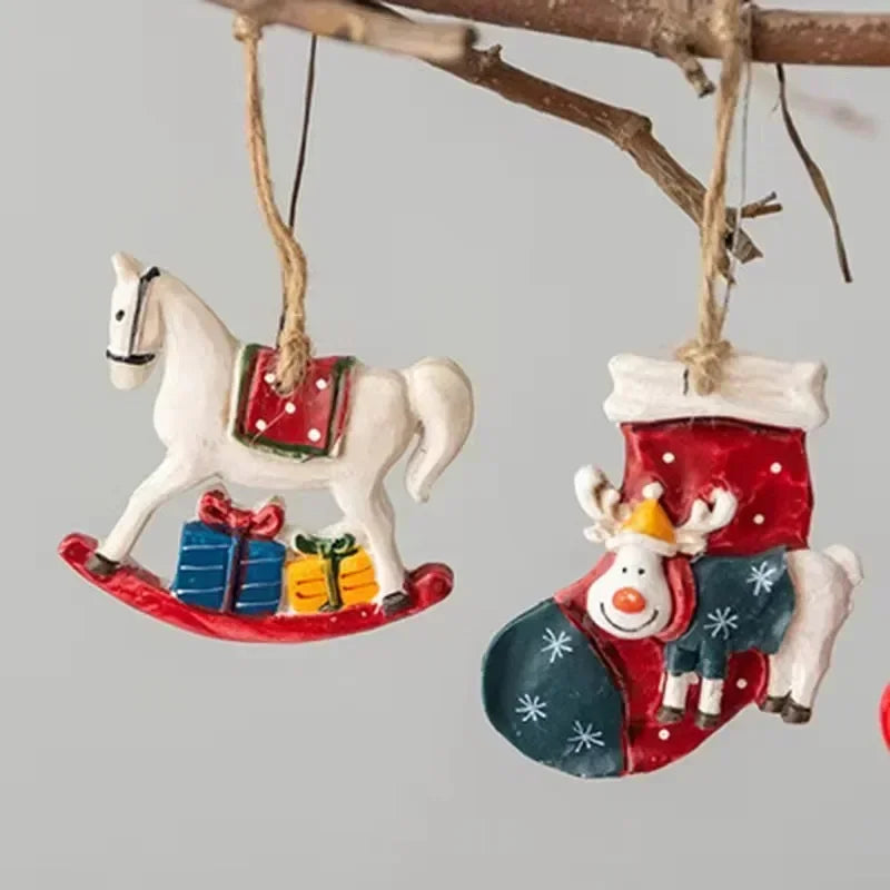 Socks - Christmas Decorations with Elk 