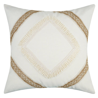 GeoBoho - Beige Cushion Cover with Geometric Pattern for Hu decoration