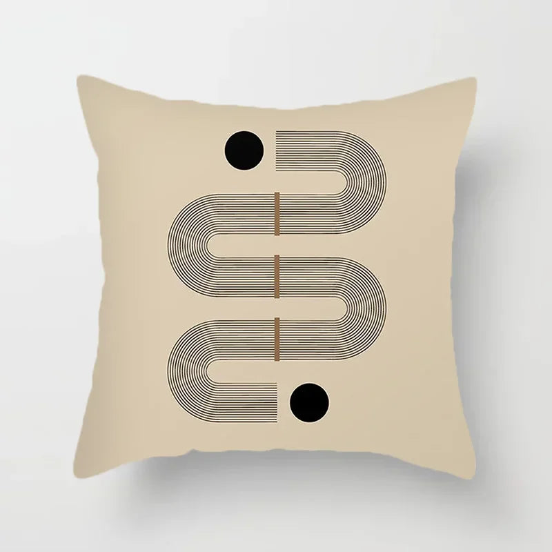 LineArt - Decoratieve Kussenhoes met Abstract Patroon