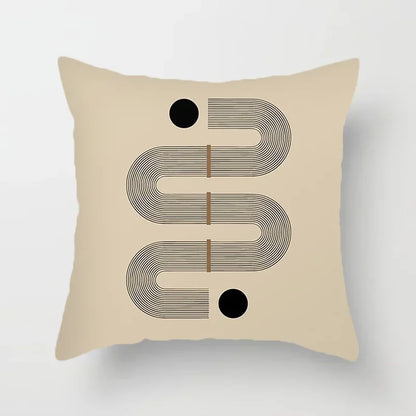 LineArt - Decoratieve Kussenhoes met Abstract Patroon