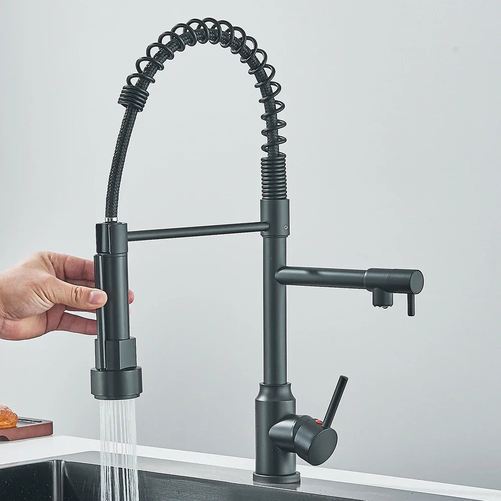 SpringFlow – Double spout kitchen mixer tap 