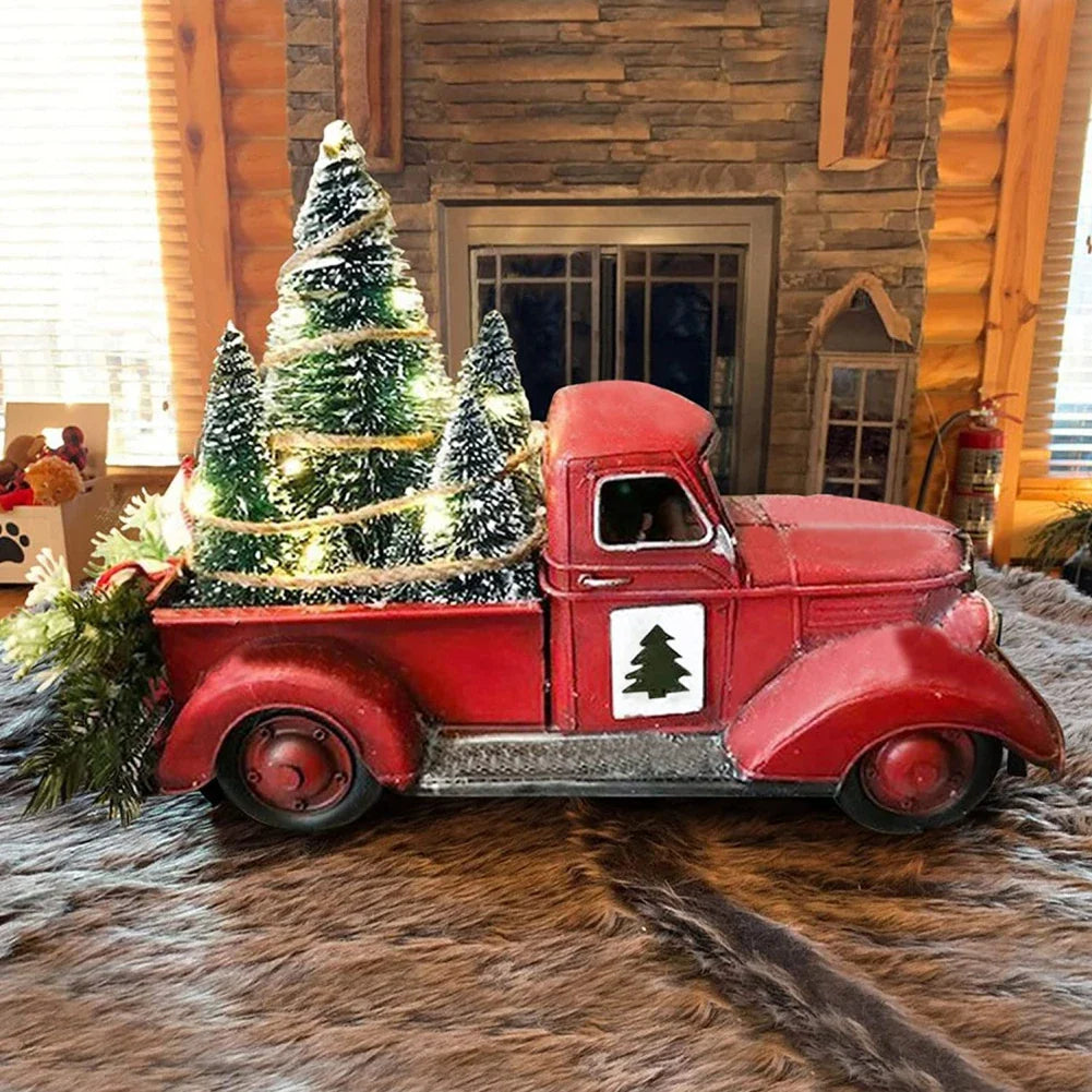 Retro - Christmas Ornament Red Truck 