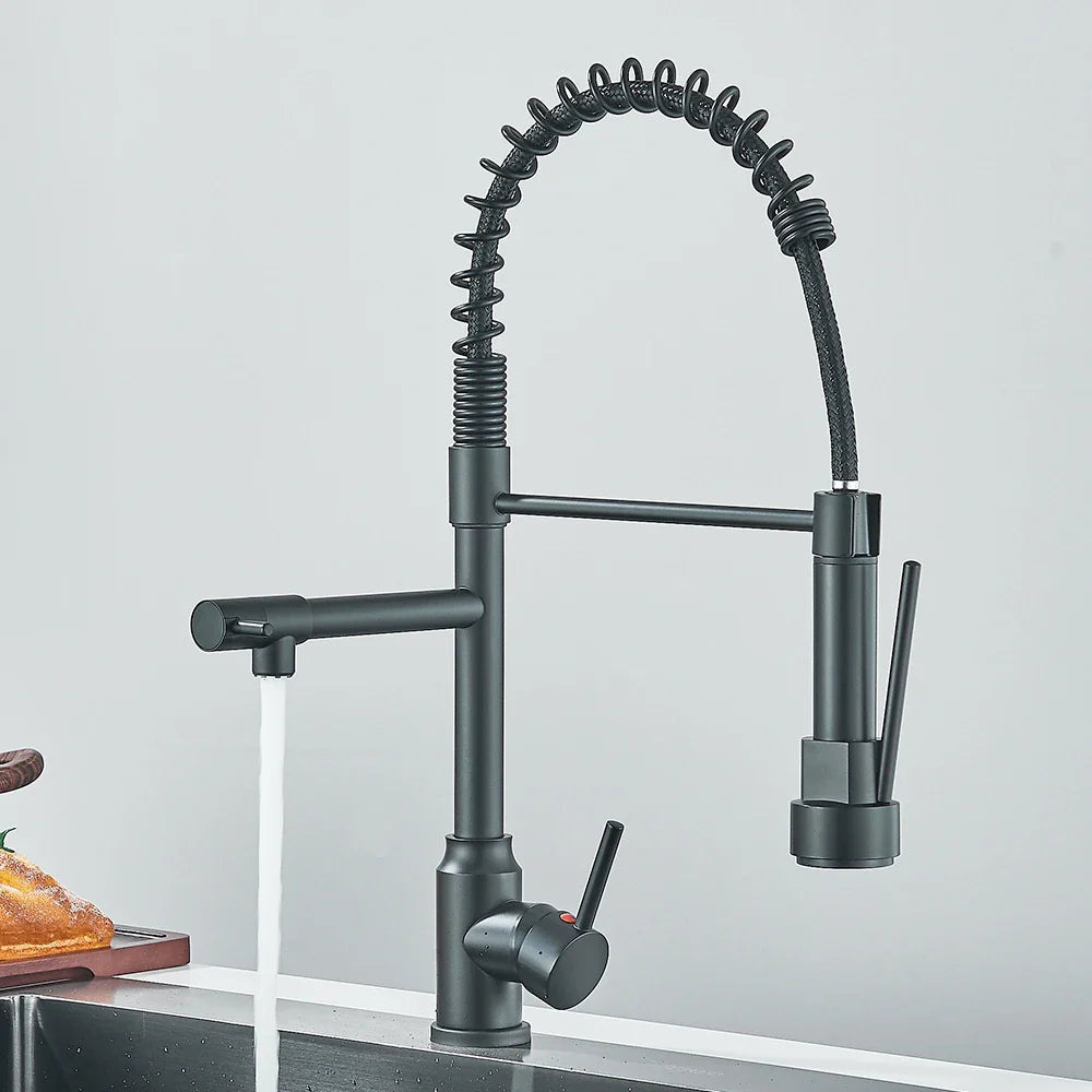 SpringFlow – Double spout kitchen mixer tap 